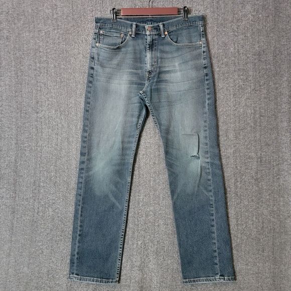 Levis Jeans Men 33x30* Blue 505 Regular Straight American Workwear Stretch Denim - Picture 1 of 14